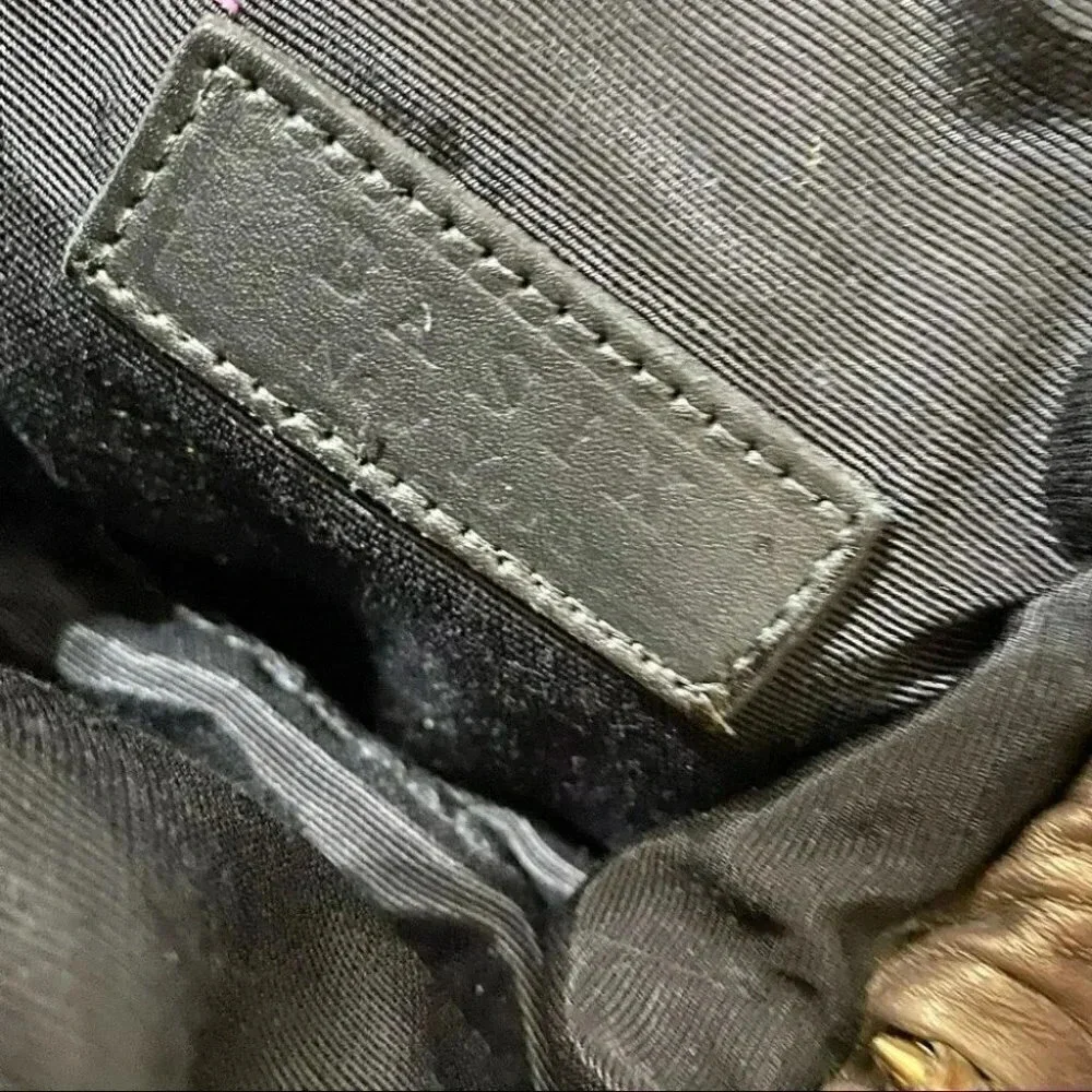 Basix New York small metallic ribbed tassel‎ bag